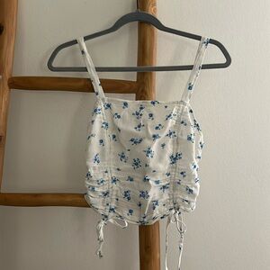 Summery floral tank crop top